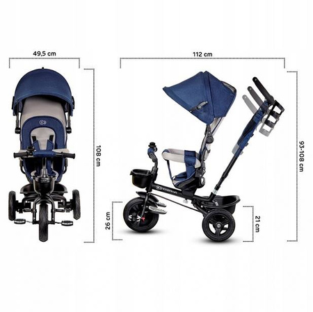 Kinderkraft rowerek trójkołowy aveo blue 915057