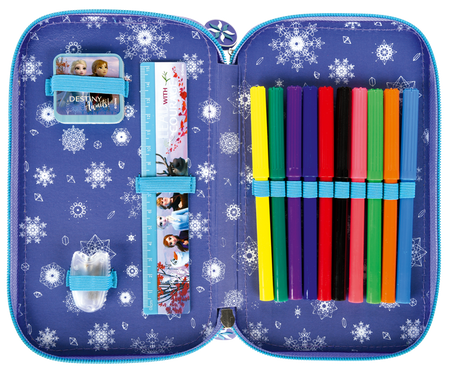 Piórnik podwójny z wyposażeniem frozen mkmk