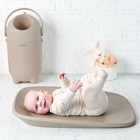 NATTOU Kosz na pieluchy Dropy taupe 27 cm 20l 150033
