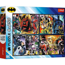 Puzzle Trefl 4x250 Batman w akcji 133103