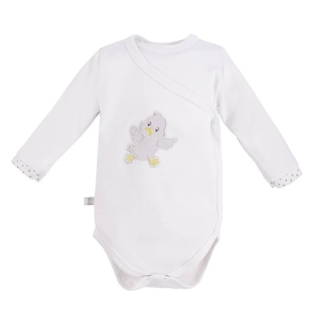 Body zakładane z długim rękawem newborn biały 050