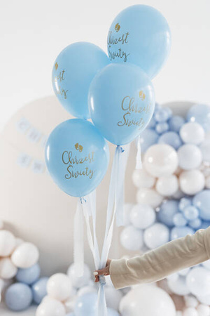 Balon ECO 33cm Chrzest Święty błękit 6szt 040960