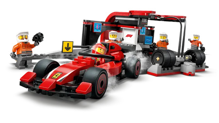 Lego 60443 City Pit stop i mechanicy z bolidem Ferrari 812496