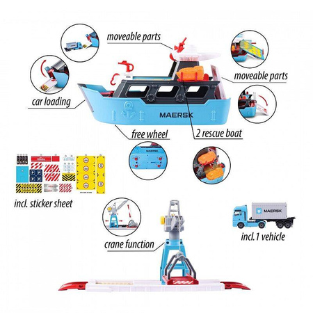 Majorette Maersk Zestaw z pojazdem 073322