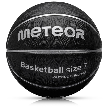 Piłka koszykowa treningowa Meteor Cellular 7 czarny/srebrny 064478