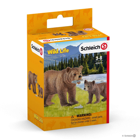 Schleich Matka Grizzly z małym niedźwiedziem