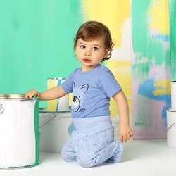 Półśpioch lovely niebieski/druk 074