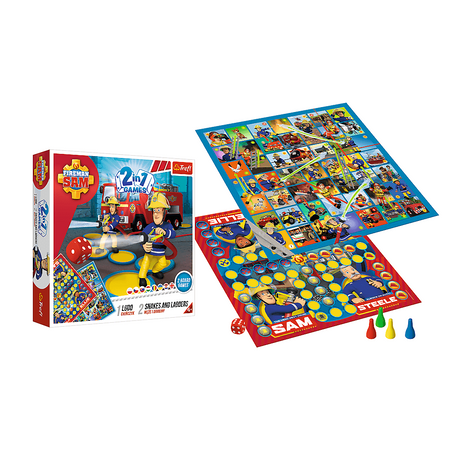 Gra Trefl 2w1 Chińczyk/Węże i drabiny Fireman Sam 018974