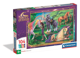 Clementoni Puzzle 104 Super Kolor Unicorn Academy 250936