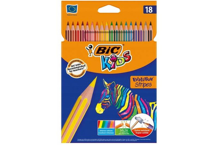 Bic Kredki ołówkowe Evolution Stripes 18kol 499126