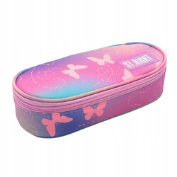 PIÓRNIK SASZETKA USZTYWNIONA Z WEWNĘTRZNĄ KLAPKĄ STRIGHT PC-01 PINK BUTTERFLIES 680021
