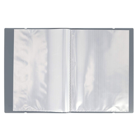 Strigo Album ofertowy A4 20 koszulek z gumką szary 854973