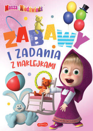 HarperKids Książeczka Masza i Niedźwiedź Zabawy i zadania z naklejkami 659989