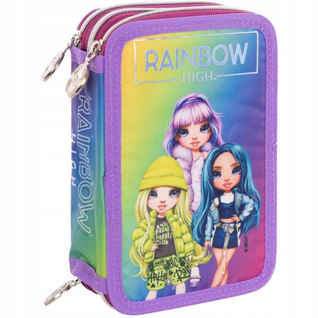 Piórnik JUMBO potrójny z wyposażeniem RAINBOW HIGH SILVER STYLE AC31 192864