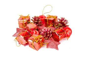 Komplet ozdób choinkowych 16szt czerwonych 226349