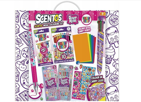 Scentos Pachnący zestaw Walizka do pokolorowania fioletowa 301623