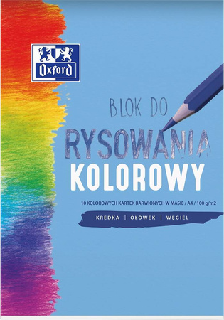 Blok rysunkowy Oxford A4 10k kolor 100g 077503