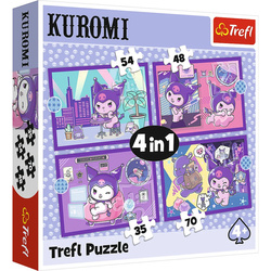 Puzzle Trefl 4w1 Dzień Kuromi Hello Kitty 346763