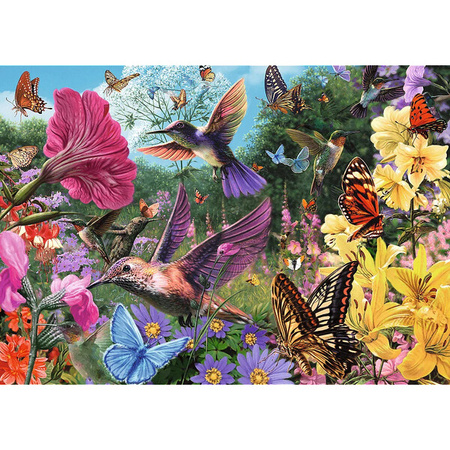 Puzzle Trefl 1000 Premium Plus Tea Time Ogród dla ptaków 108064