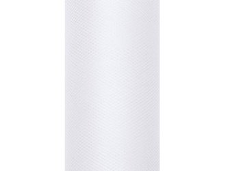 Tiul gładki, biały, 0,15 x 9m