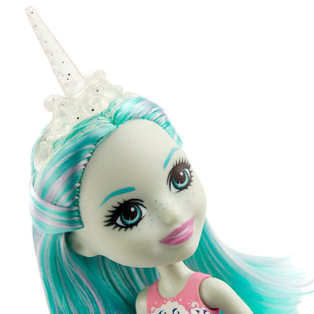 Enchantimals gjx41/fnh22 lalka+zwierzątko naddie narwhal