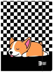 TECZKA Z GUMKĄ A4 300 g/m2 ST.RIGHT SLEEPY CORGI 669958