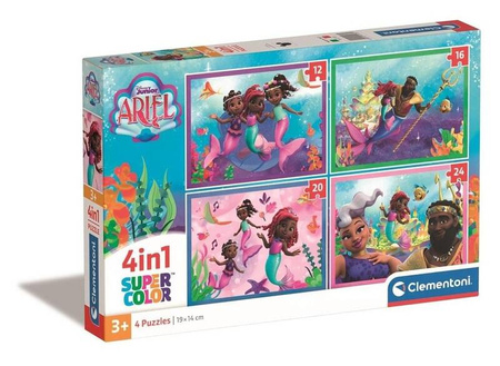Clementoni Puzzle 4w1 Disney Arielka 215331