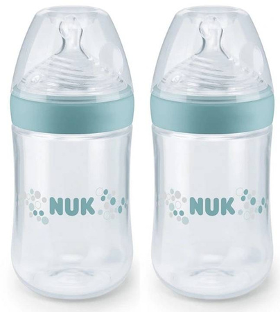 Nuk Nature Sense Zestaw Butelka PP 260 ml 2szt. zielona 