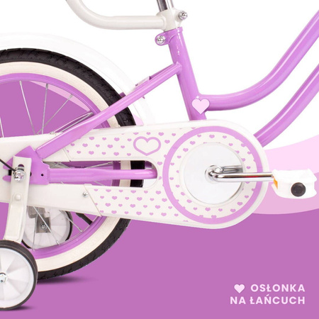 Rowerek 16 cali Heart bike fioletowy Rower