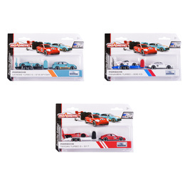 Majorette Porsche Pojazd z przyczepą 3 wzory 073162