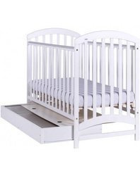 Drewex łóżeczko adel białe + szuflada