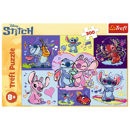 Puzzle Trefl 300 Zakręcony Stitch Disney 230338