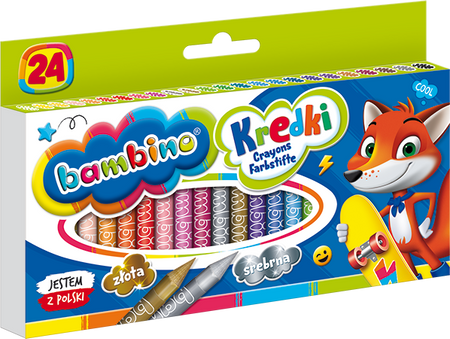 Kredki Bambino świecowe 24 kol. 000218