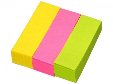 Zakładki indeks. 25*75mm x 3kol neon duże tres 230572