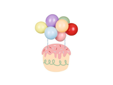 Balonowy topper na tort tęcza 29cm 032965