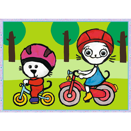 Puzzle trefl 4w1 dzień kici koci