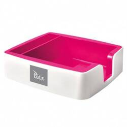 Przybornik na karty i wizytówki różowy Tetis 103131