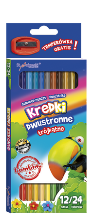 Maj kredki ołówkowe 12/24kol 18cm pud.+Temp.004940