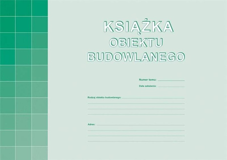 Książka obiektu budowlanego A4 103773
