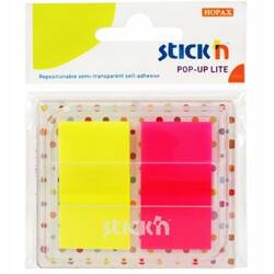 Stick'n Zakładki indeksujące w podajniku 45x25mm 2kol.neon 216507