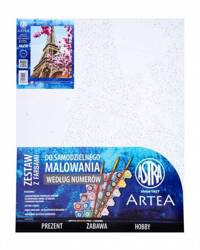 Zestaw z farbami malowanie wg. numerów podobr. 40x50cm Wieża Eiffla 189888