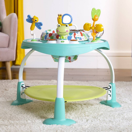 BRIGHT STARTS Interaktywny skoczek i stolik 2w1 Bounce Bounce Baby™ Playful Pond™ 6m+ do 11kg 115651