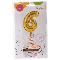 Balon foliowy na patyczku 6 złoty 209270