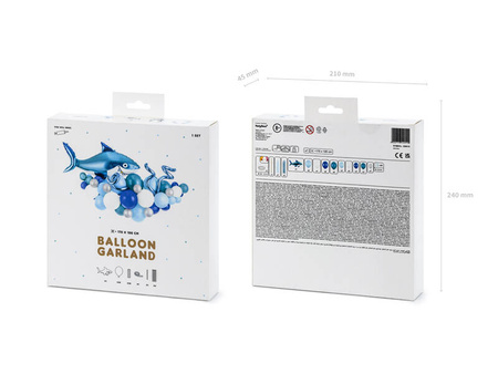 Girlanda balonowa Rekin niebieski 150x95cm 142510