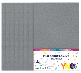 Filc dekoracyjny 8szt szary 279422