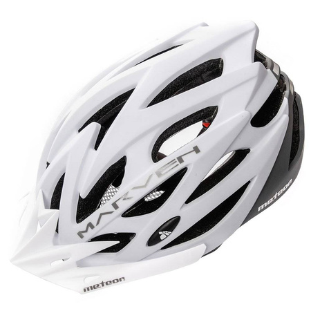 Kask rowerowy meteor marven m 55-58cm white/grey 039803