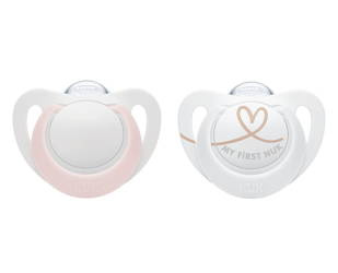 Nuk Smoczek uspokajający silikonowy 0-6 m-cy Star 2szt /box 402152
