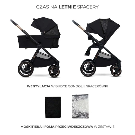 Kinderkraft  Nea 2 Midnight Black 2w1 926008 Wózek wielofunkcyjny