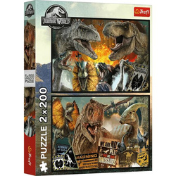 Puzzle Trefl 2x200 Prehistoryczny świat Jurasic World 133165