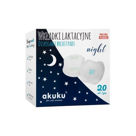 Akuku wkładki laktacyjne night 20szt.004447